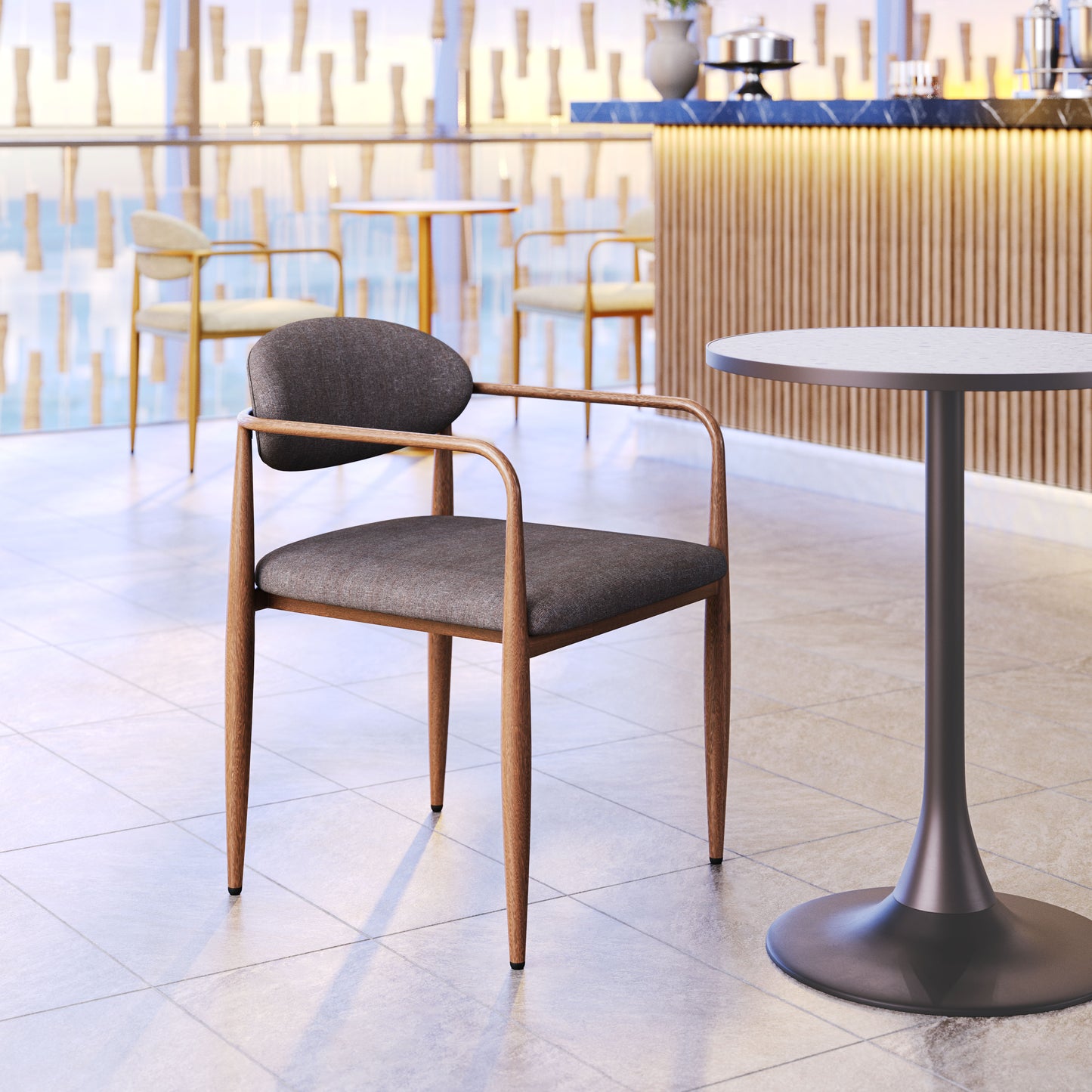 Dining Chair (Set of 2) Truffle Gray - Modern & Ergonomic Seating for Home & Office