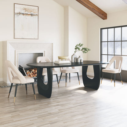 Dining Table Black - Elegant & Durable Dining Table for Stylish Spaces