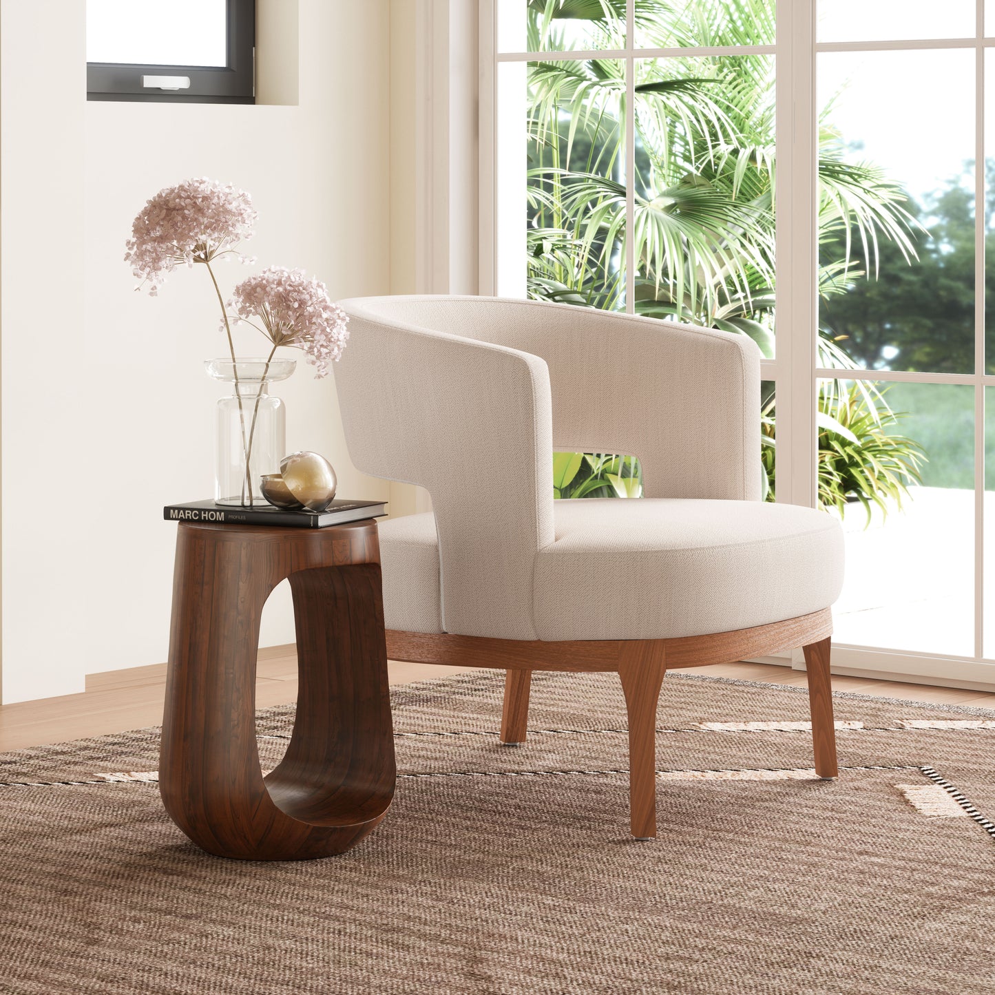 Table d'appoint Okno en noyer