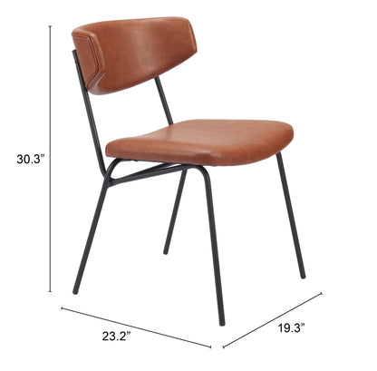 Dining Chair (Set of 2) Vintage Brown - Modern & Ergonomic Seating for Home & Office