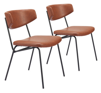 Dining Chair (Set of 2) Vintage Brown - Modern & Ergonomic Seating for Home & Office