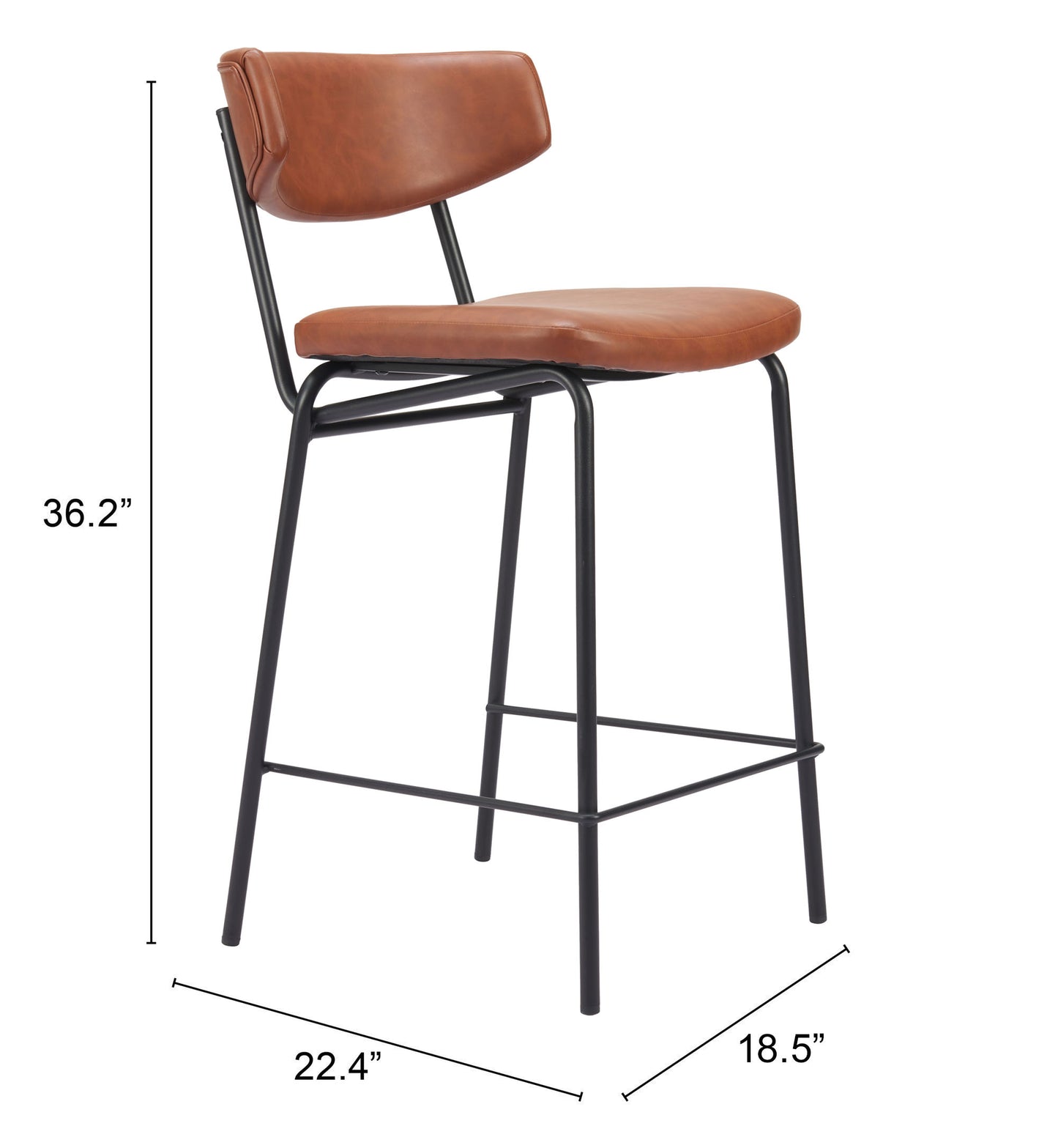 Counter Stool (Set of 2) Vintage Brown - Premium Quality & Stylish Design for Your Home