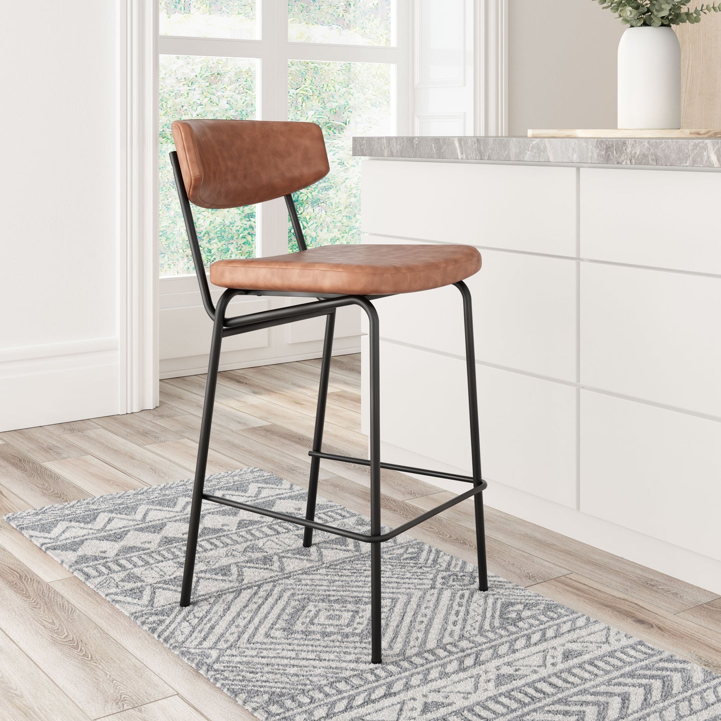 Counter Stool (Set of 2) Vintage Brown - Premium Quality & Stylish Design for Your Home