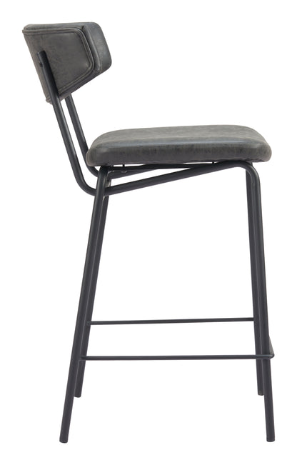 Tabouret de bar Charon (lot de 2) noir vintage