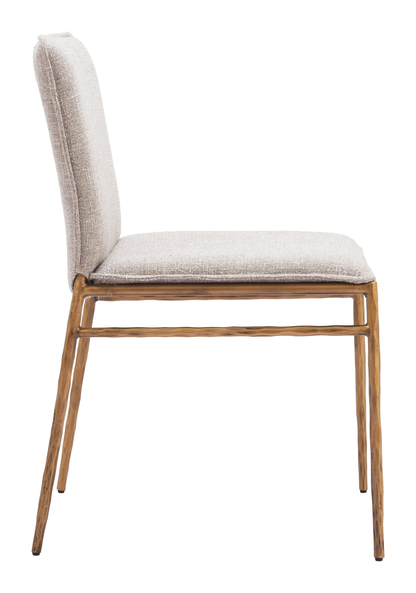 Dining Chair Beige & Gold - Modern & Ergonomic Seating for Home & Office