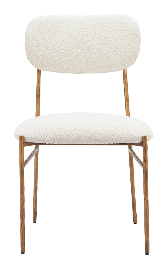 Dining Chair Cream & Gold - Modern & Ergonomic Seating for Home & Office