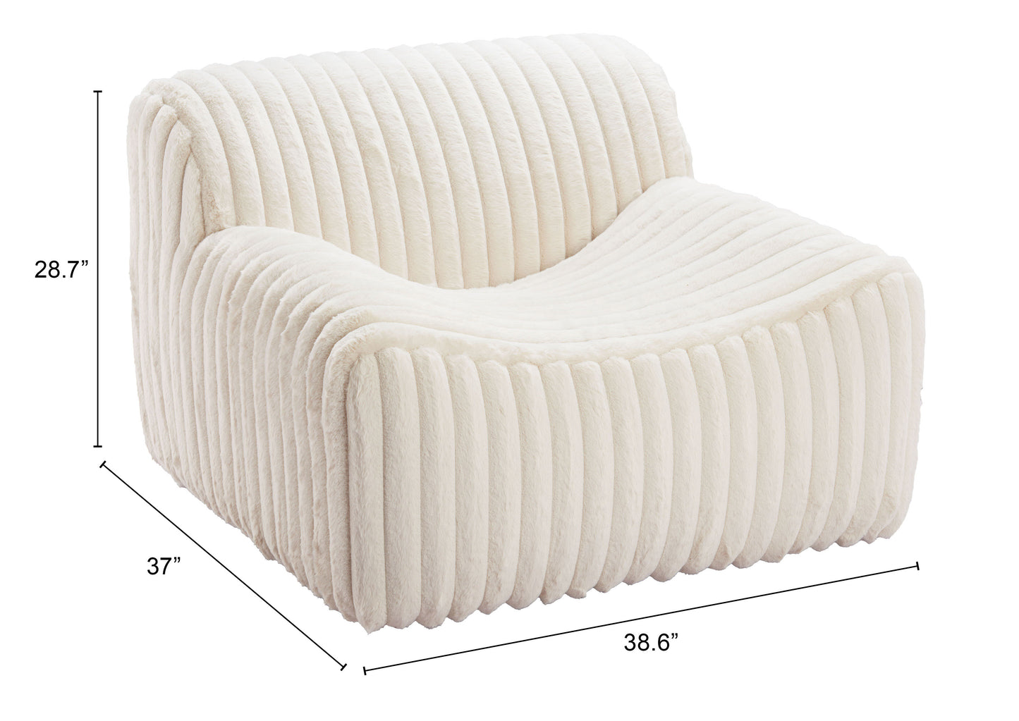 Fauteuil d'appoint Osterbro crème