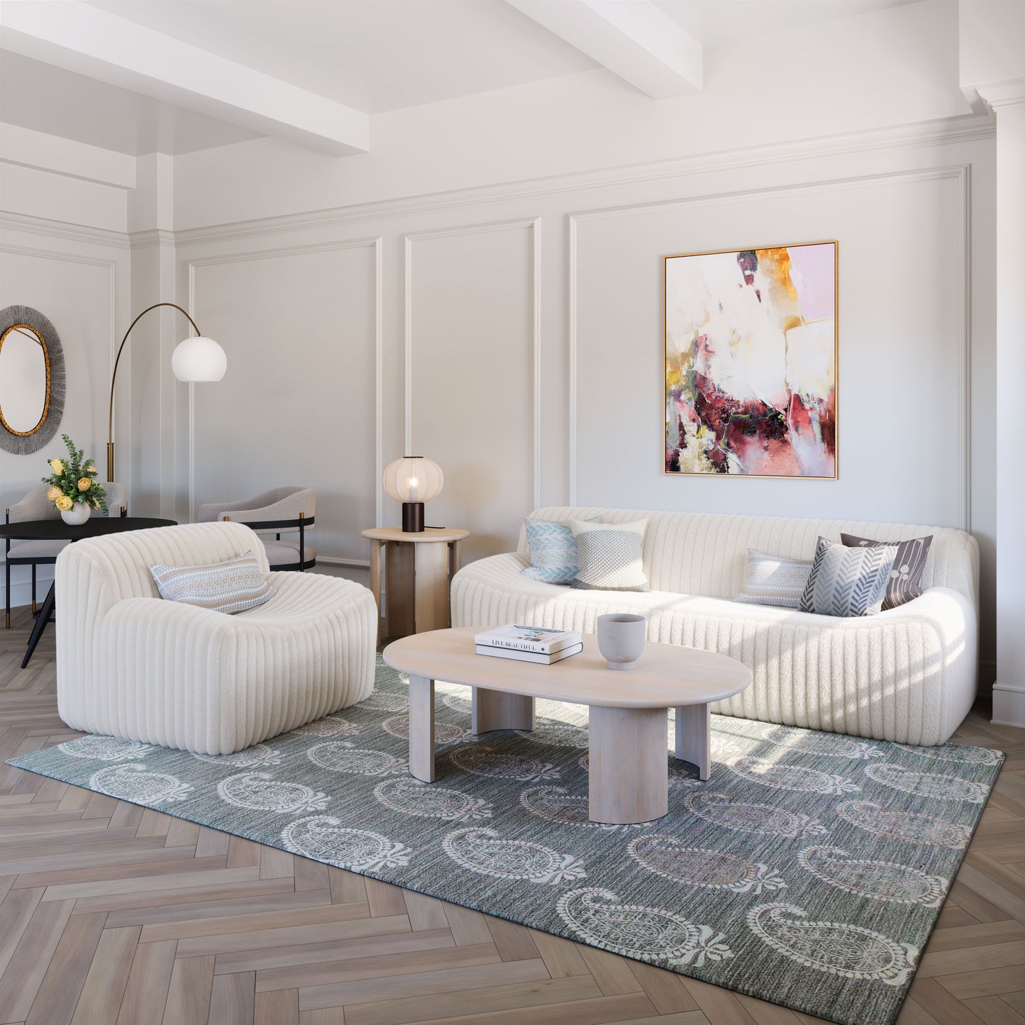 Fauteuil d'appoint Osterbro crème