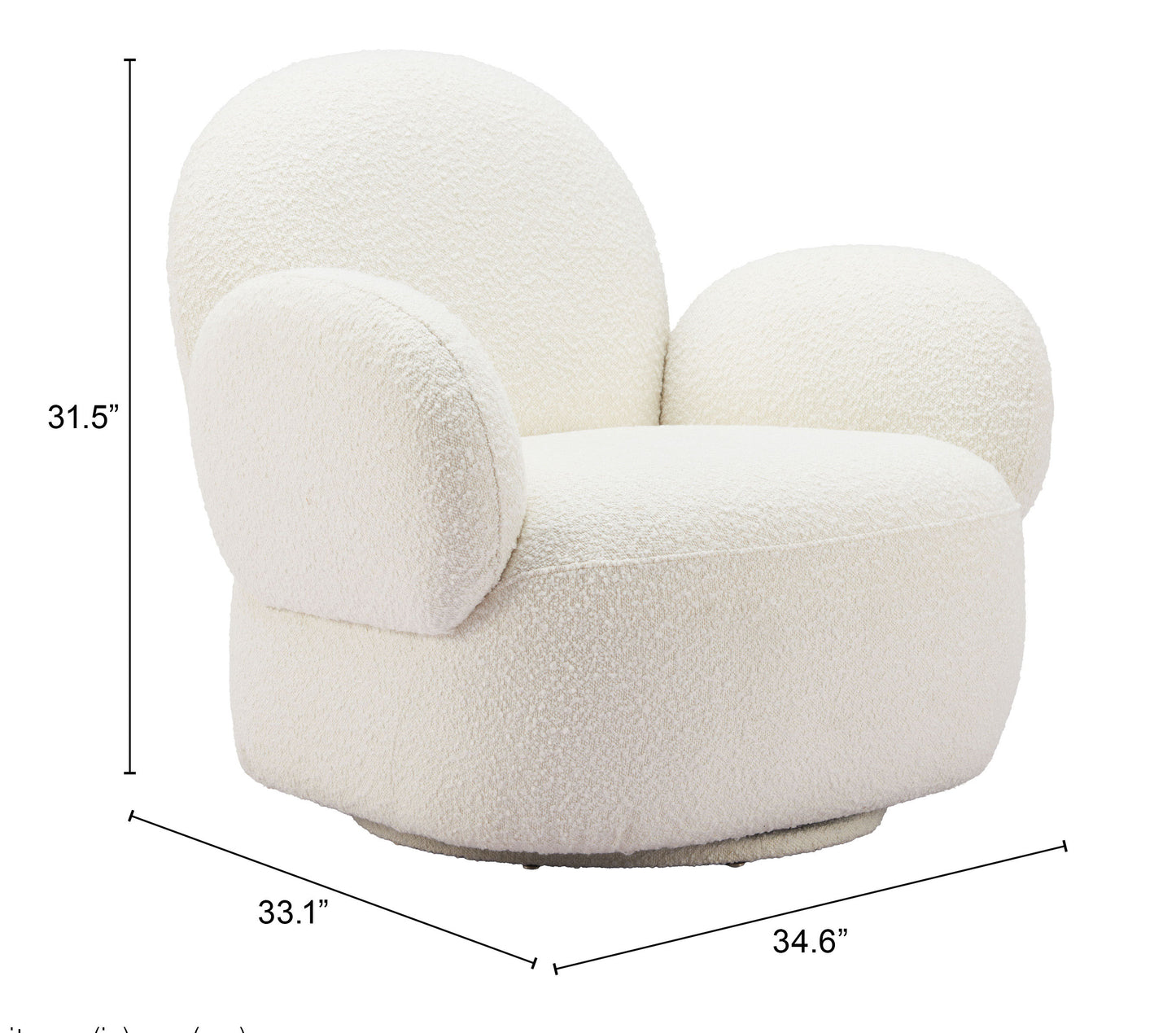 Swivel Chair White - Modern & Ergonomic Seating for Home & Office