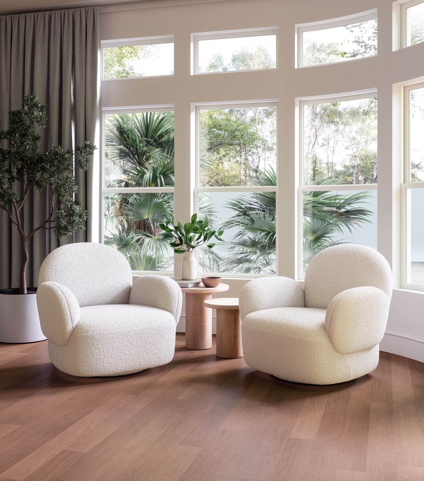 Swivel Chair White - Modern & Ergonomic Seating for Home & Office