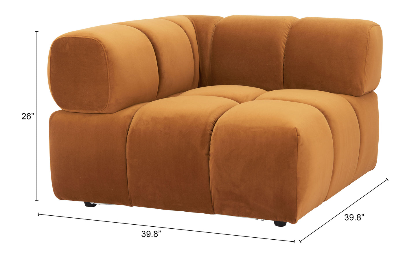 Corner Chair Brown - Modern & Ergonomic Seating for Home & Office