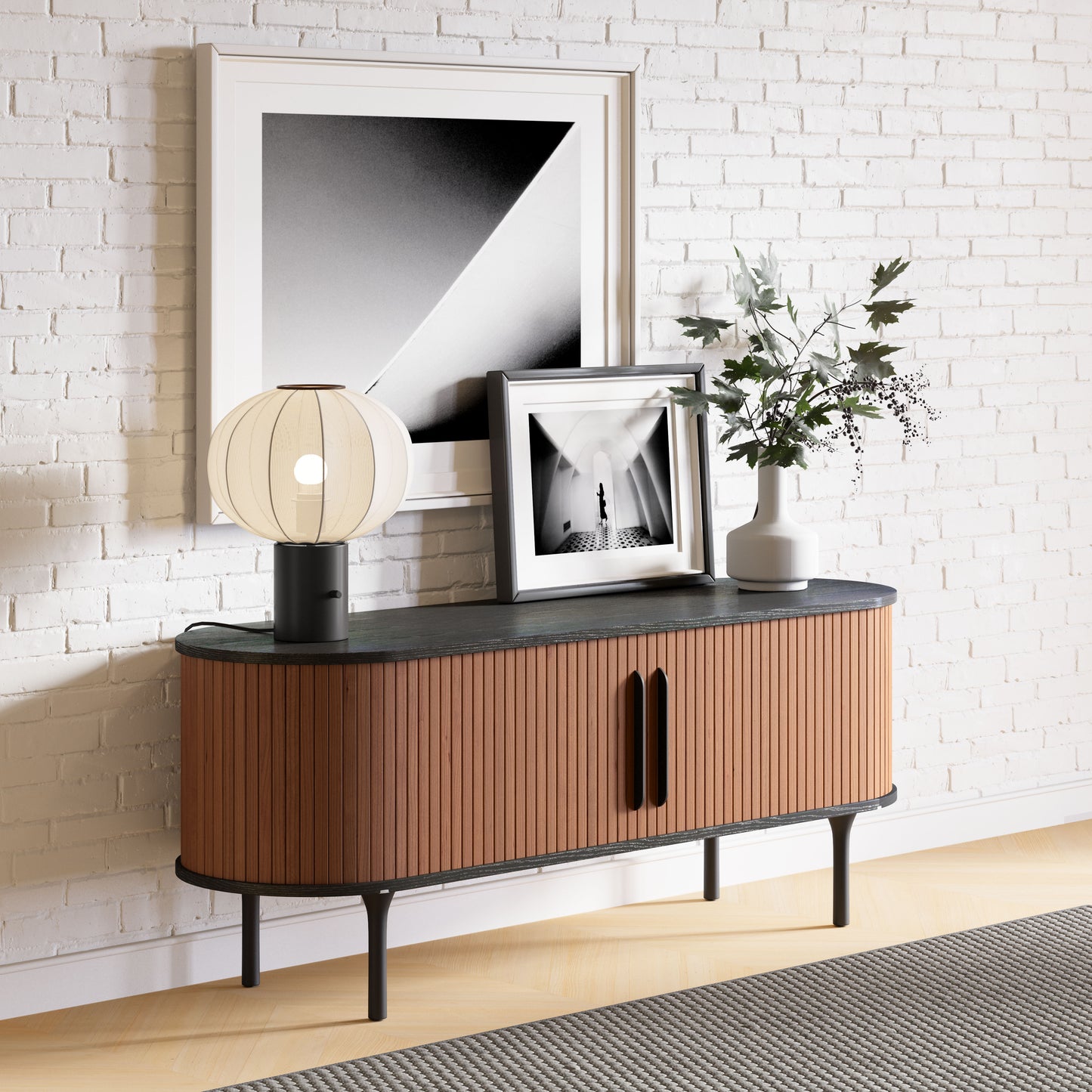 Entertainment Stand Black & Walnut - Premium Quality & Stylish Design for Your Home