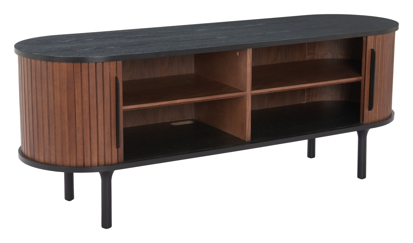 Entertainment Stand Black & Walnut - Premium Quality & Stylish Design for Your Home