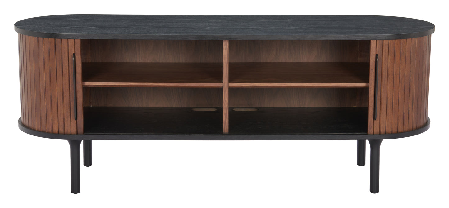 Entertainment Stand Black & Walnut - Premium Quality & Stylish Design for Your Home