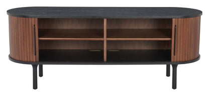 Entertainment Stand Black & Walnut - Premium Quality & Stylish Design for Your Home