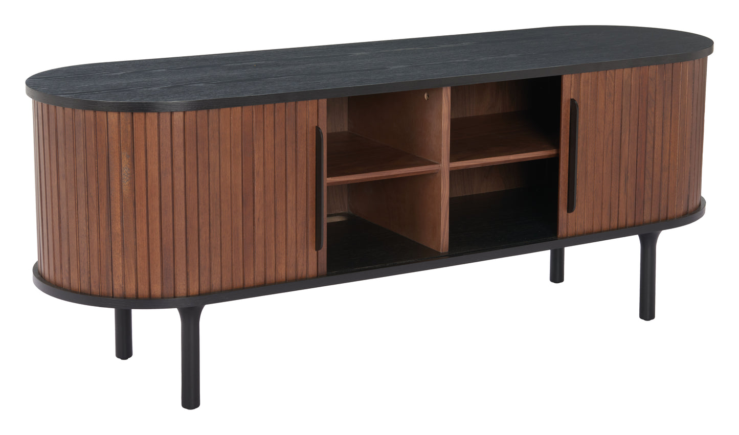 Entertainment Stand Black & Walnut - Premium Quality & Stylish Design for Your Home