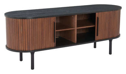 Entertainment Stand Black & Walnut - Premium Quality & Stylish Design for Your Home