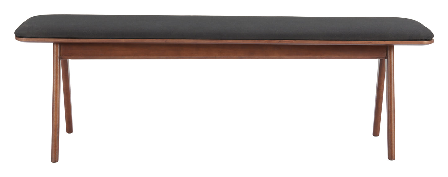 Banc Kazwali noir et noyer