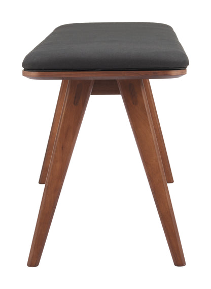 Banc Kazwali noir et noyer