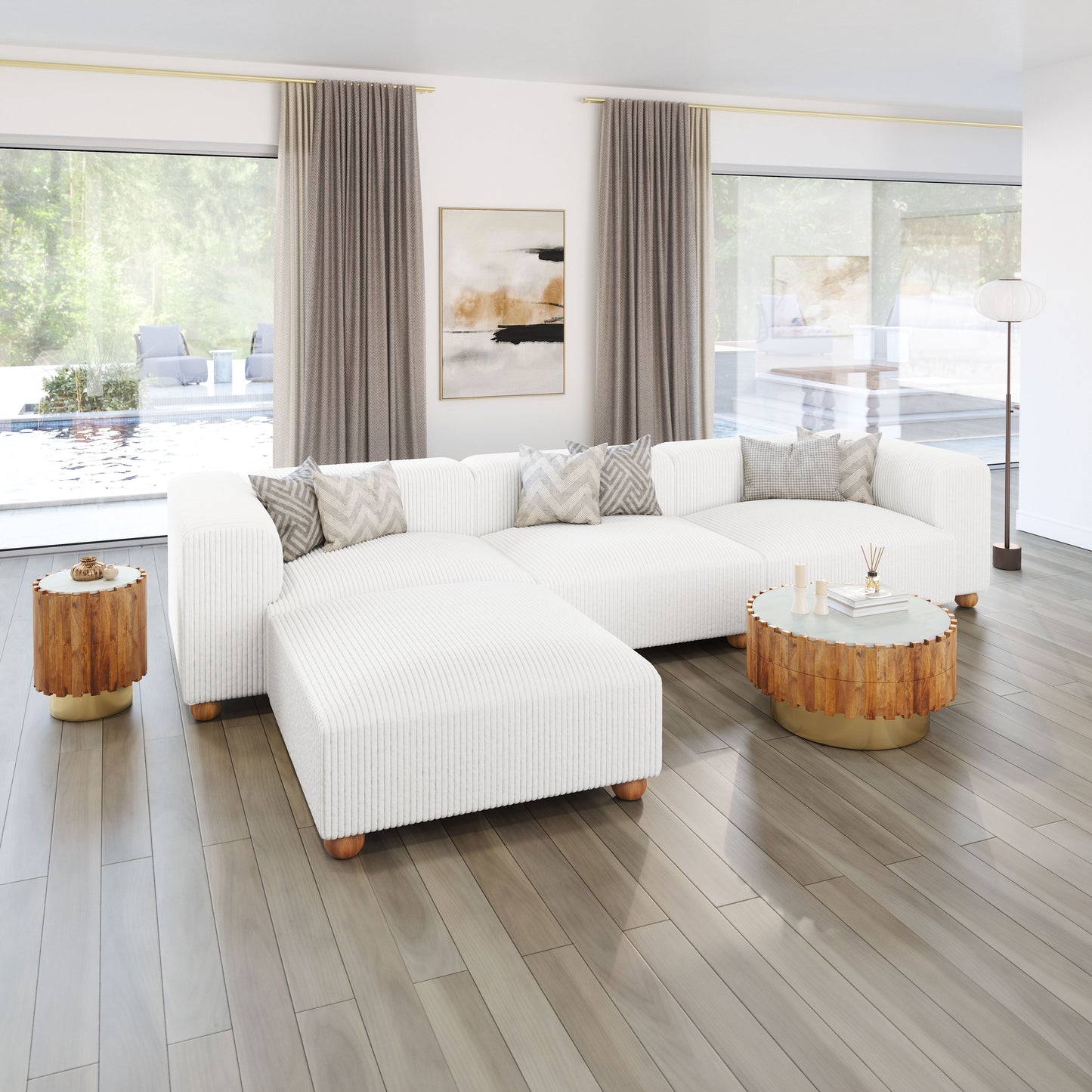 Tayte Ottoman Blanc