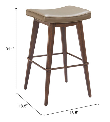 Barstool (Set of 2) Taupe & Walnut - Premium Quality & Stylish Design for Your Home