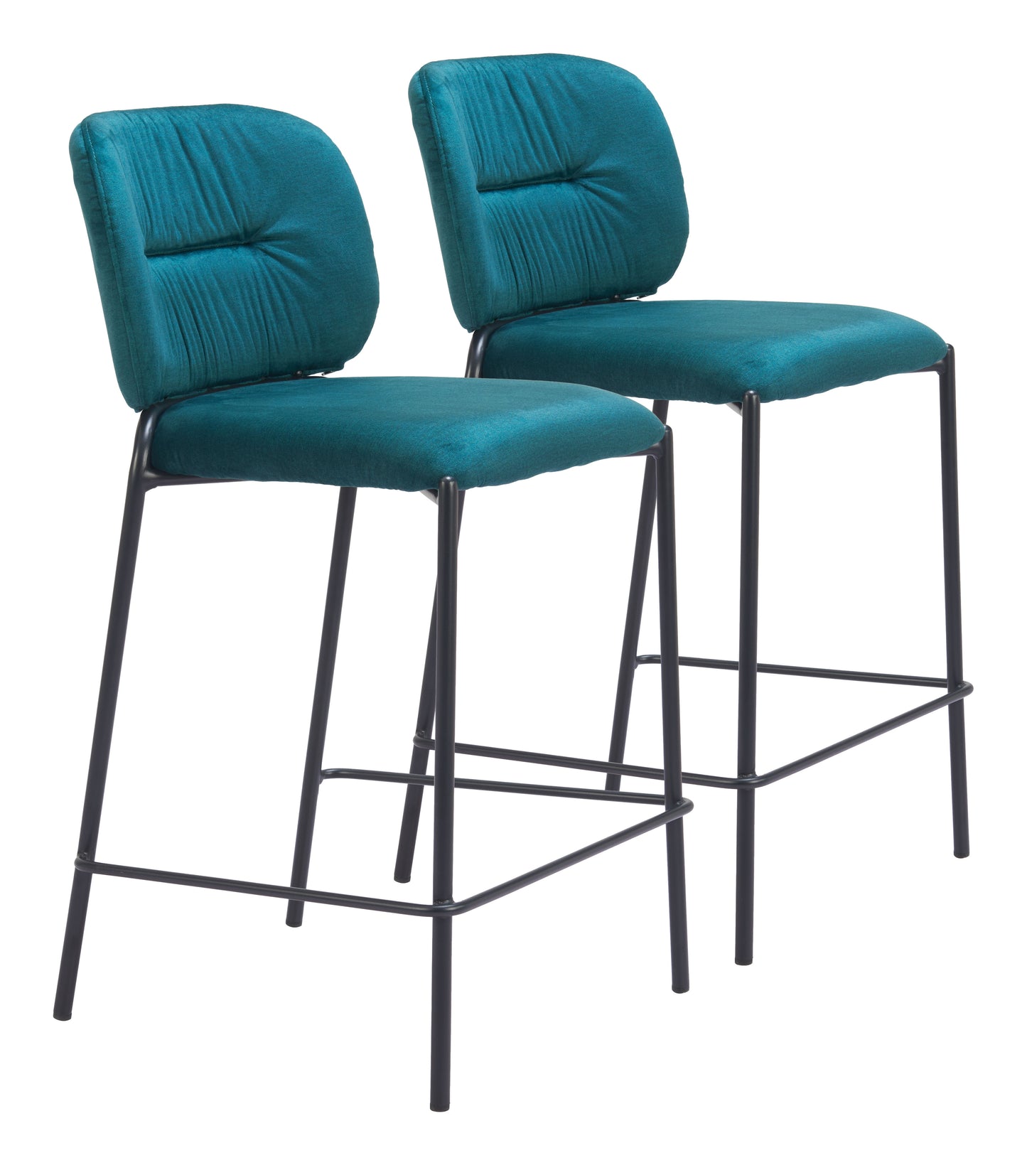 Tabouret de comptoir Plat (lot de 2) Vert