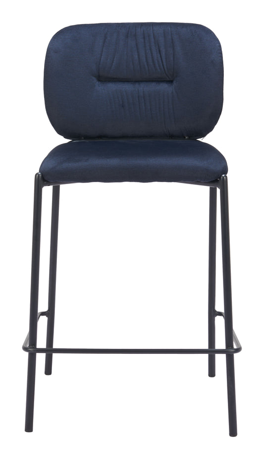 Tabouret de comptoir Plat (lot de 2) Bleu
