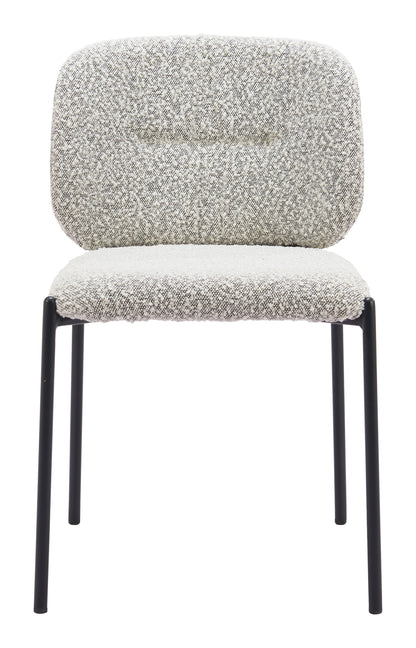 Chaise de salle à manger Plat (lot de 2) Gris