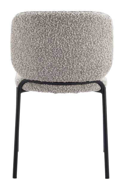 Chaise de salle à manger Plat (lot de 2) Gris