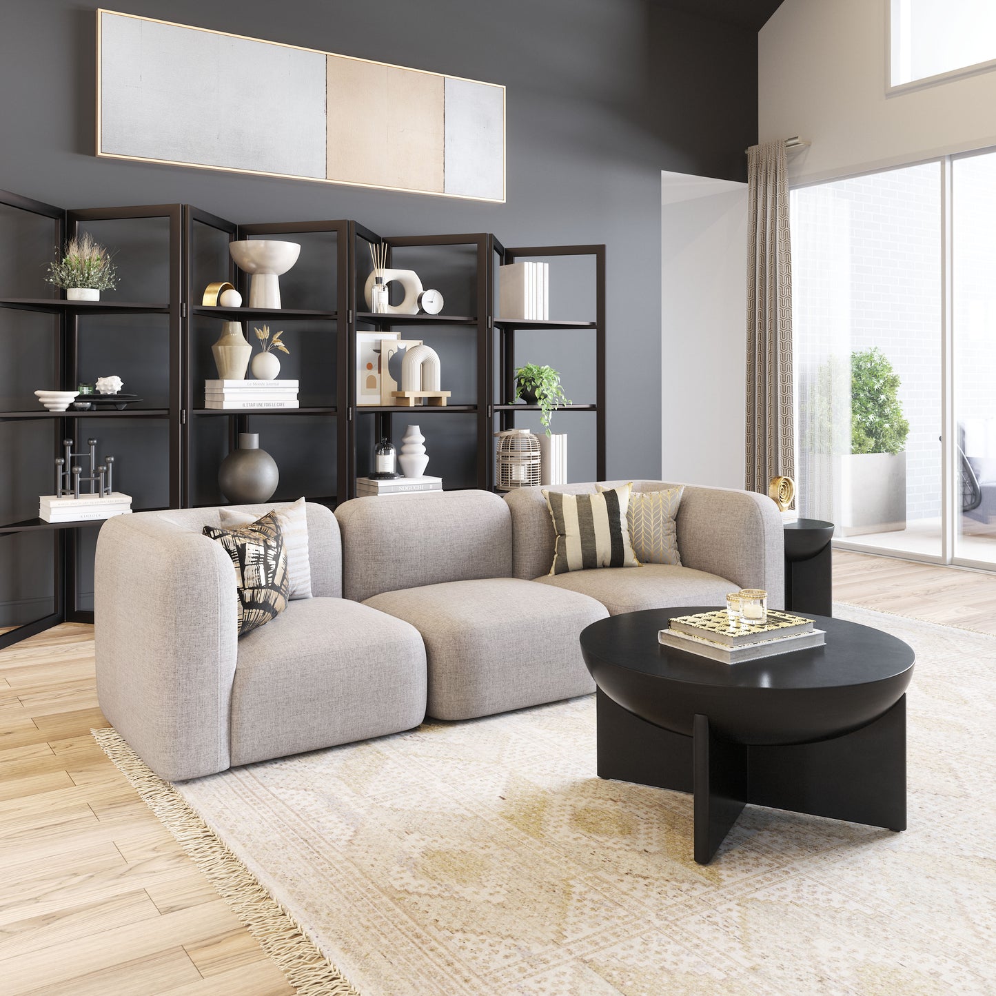Corner Chair Gray - Modern & Ergonomic Seating for Home & Office