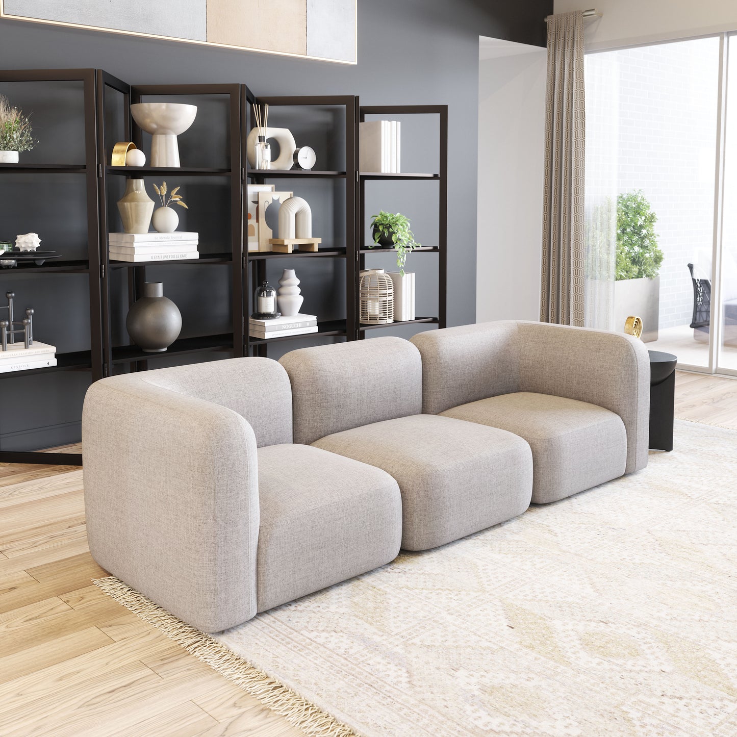 Corner Chair Gray - Modern & Ergonomic Seating for Home & Office