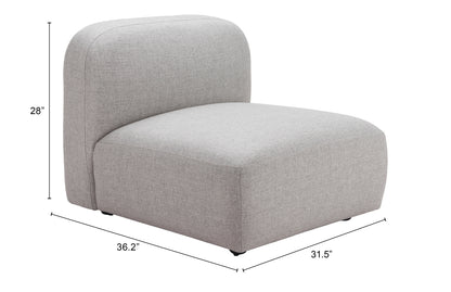 Chaise intermédiaire Biak grise