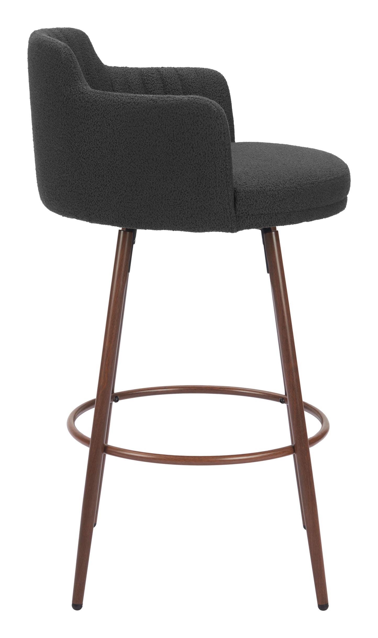 Swivel Barstool (Set of 2) Black & Walnut - Premium Quality & Stylish Design for Your Home