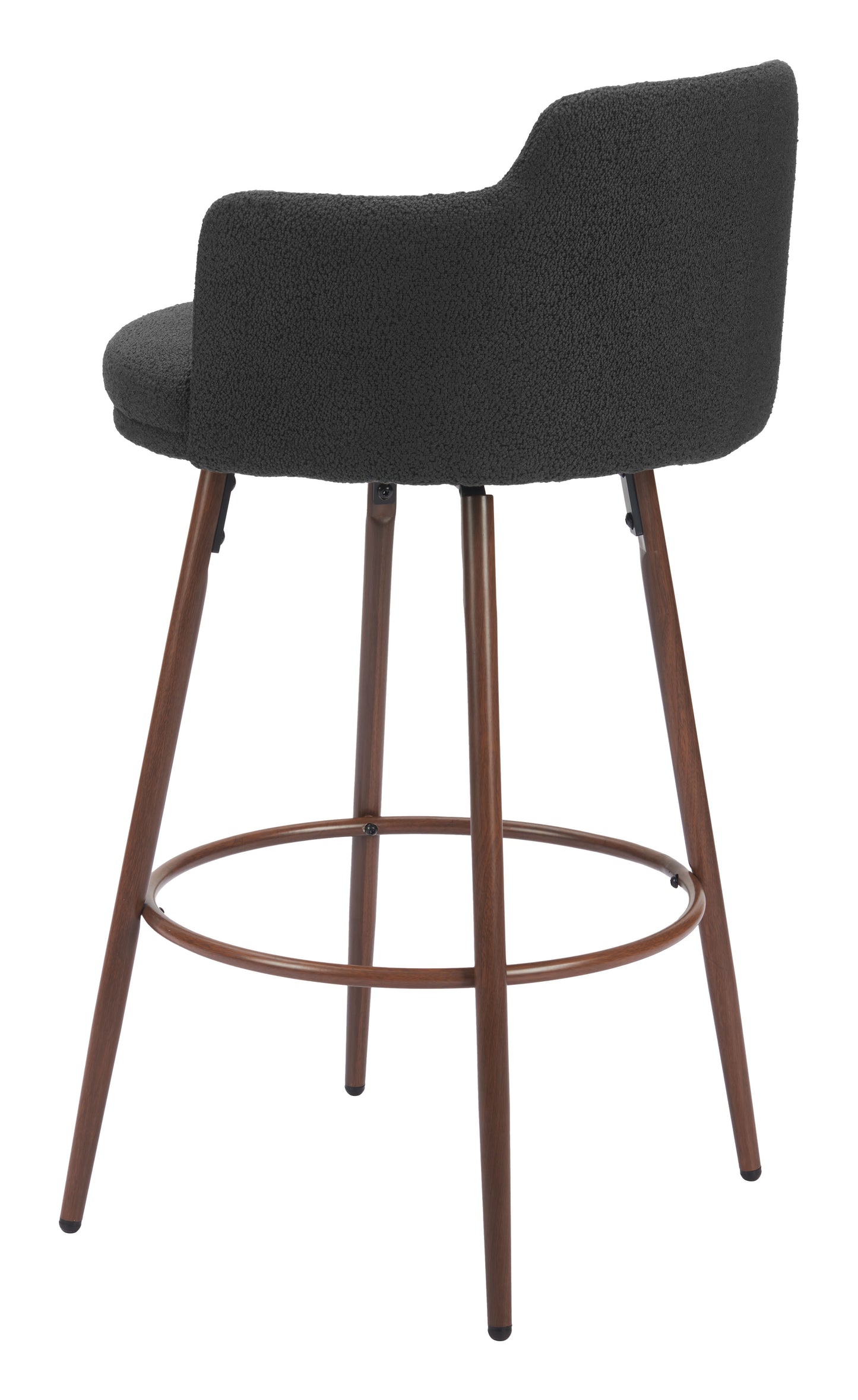 Swivel Barstool (Set of 2) Black & Walnut - Premium Quality & Stylish Design for Your Home