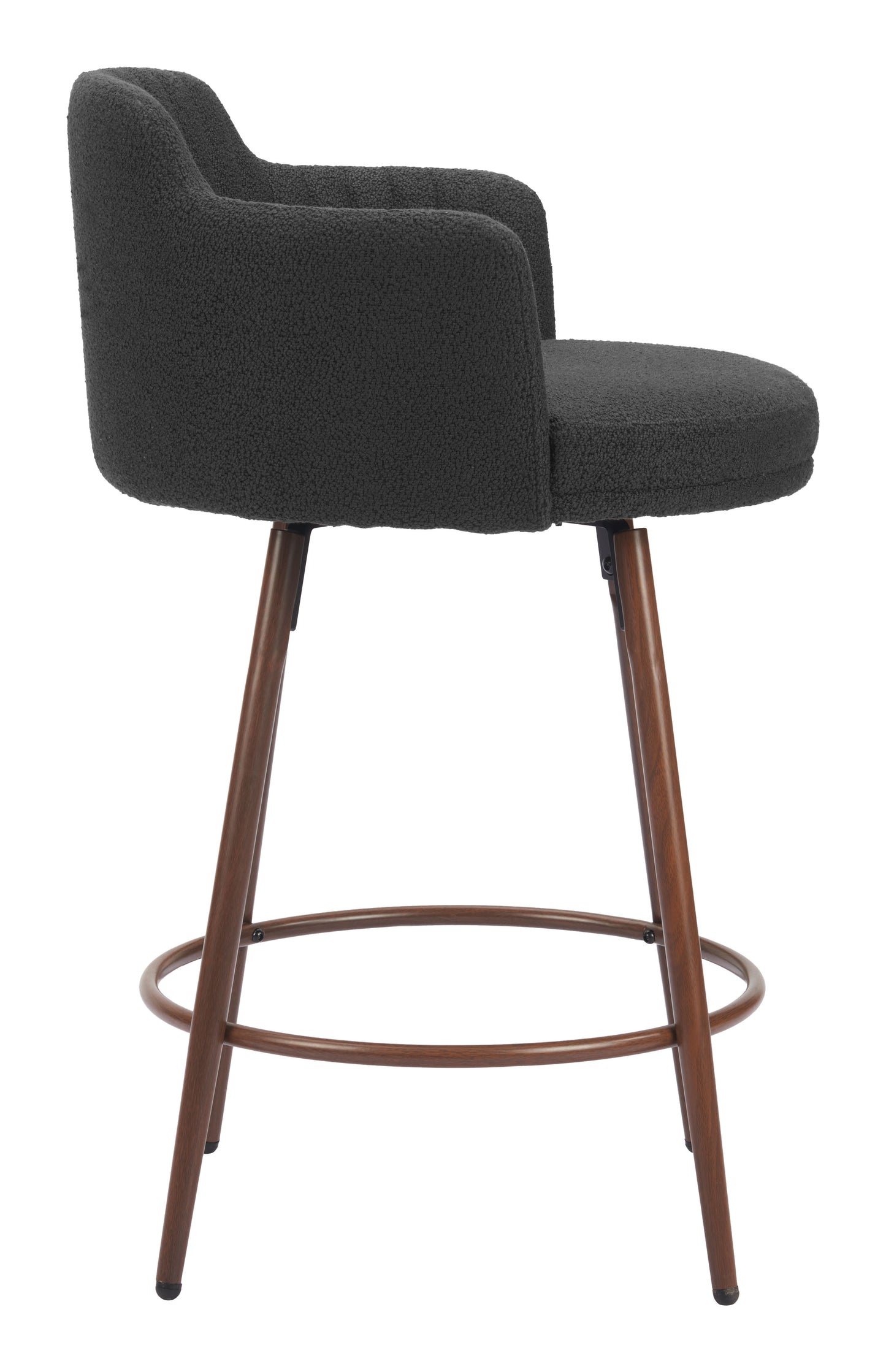 Swivel Counter Stool (Set of 2) Black & Walnut - Premium Quality & Stylish Design for Your Home