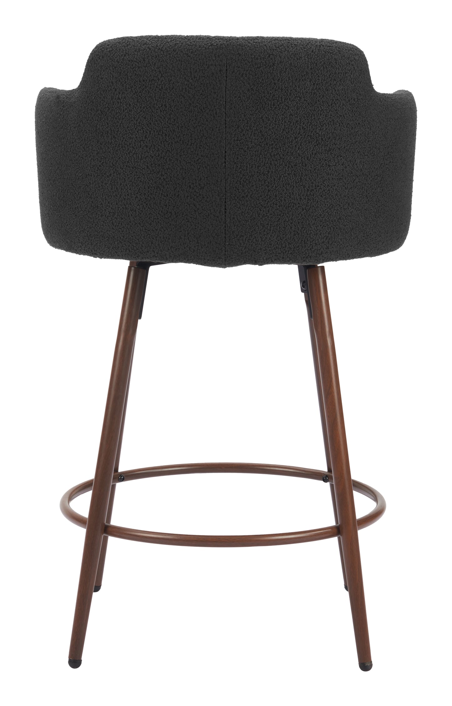 Swivel Counter Stool (Set of 2) Black & Walnut - Premium Quality & Stylish Design for Your Home