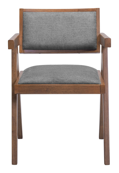 Dining Chair (Set of 2) Gray & Walnut - Modern & Ergonomic Seating for Home & Office