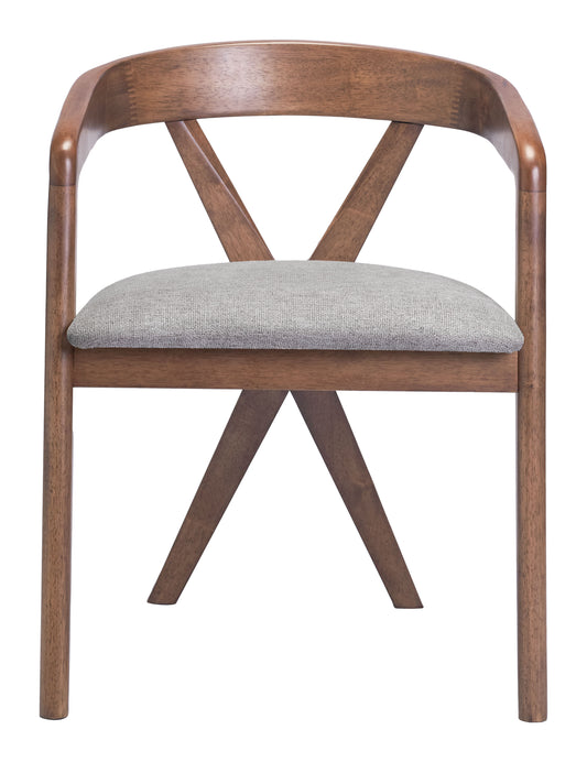 Dining Chair Dove Gray & Walnut - Modern & Ergonomic Seating for Home & Office