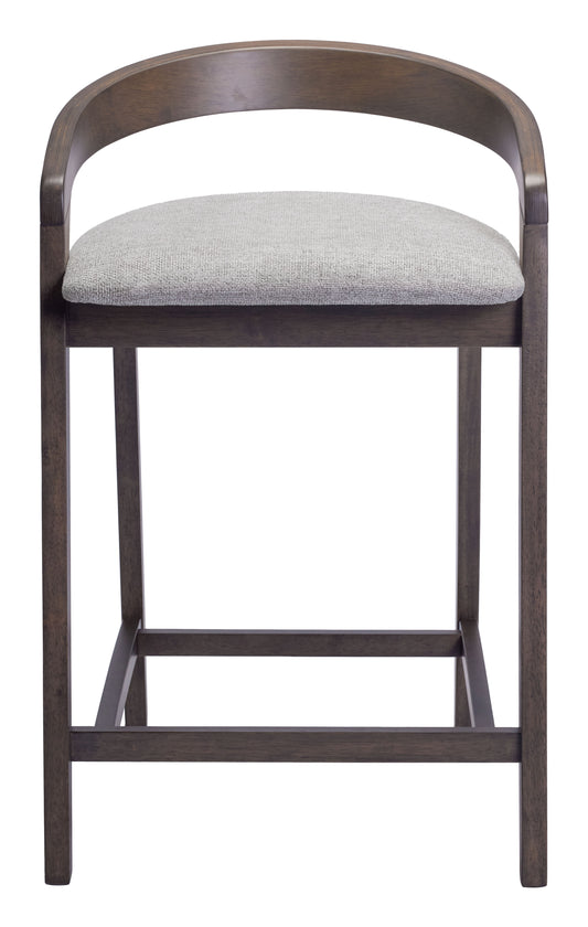 Tabouret de comptoir Troy (lot de 2) Gris tourterelle et expresso