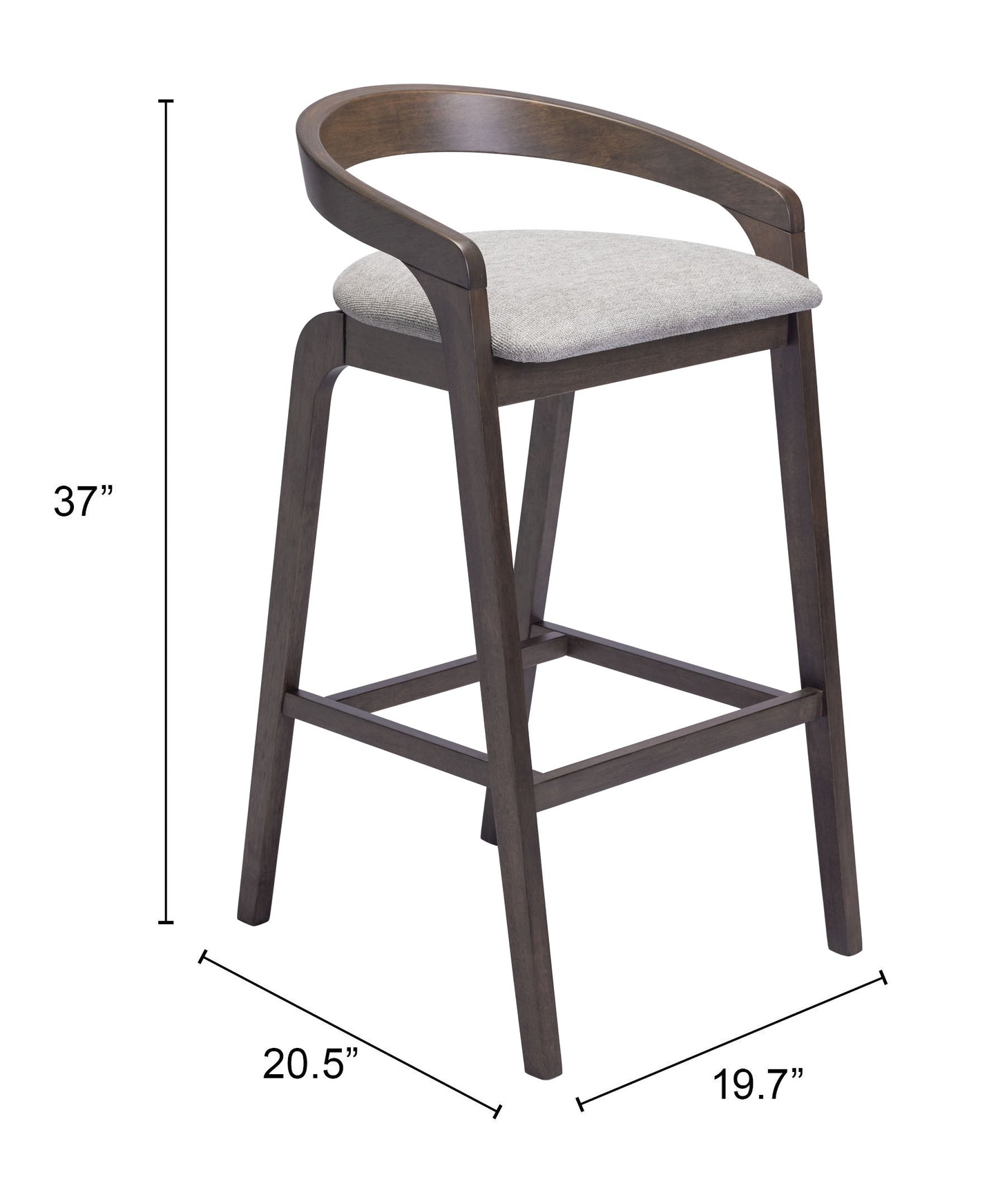 Barstool (Set of 2) Dove Gray & Espresso - Premium Quality & Stylish Design for Your Home