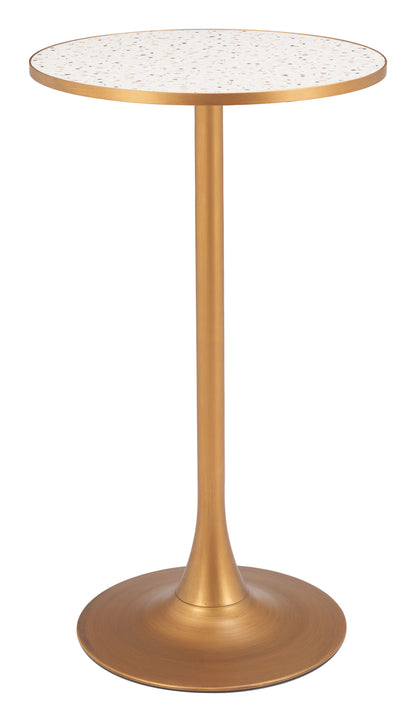 Bar Table Beige & Gold - Elegant & Durable Dining Table for Stylish Spaces