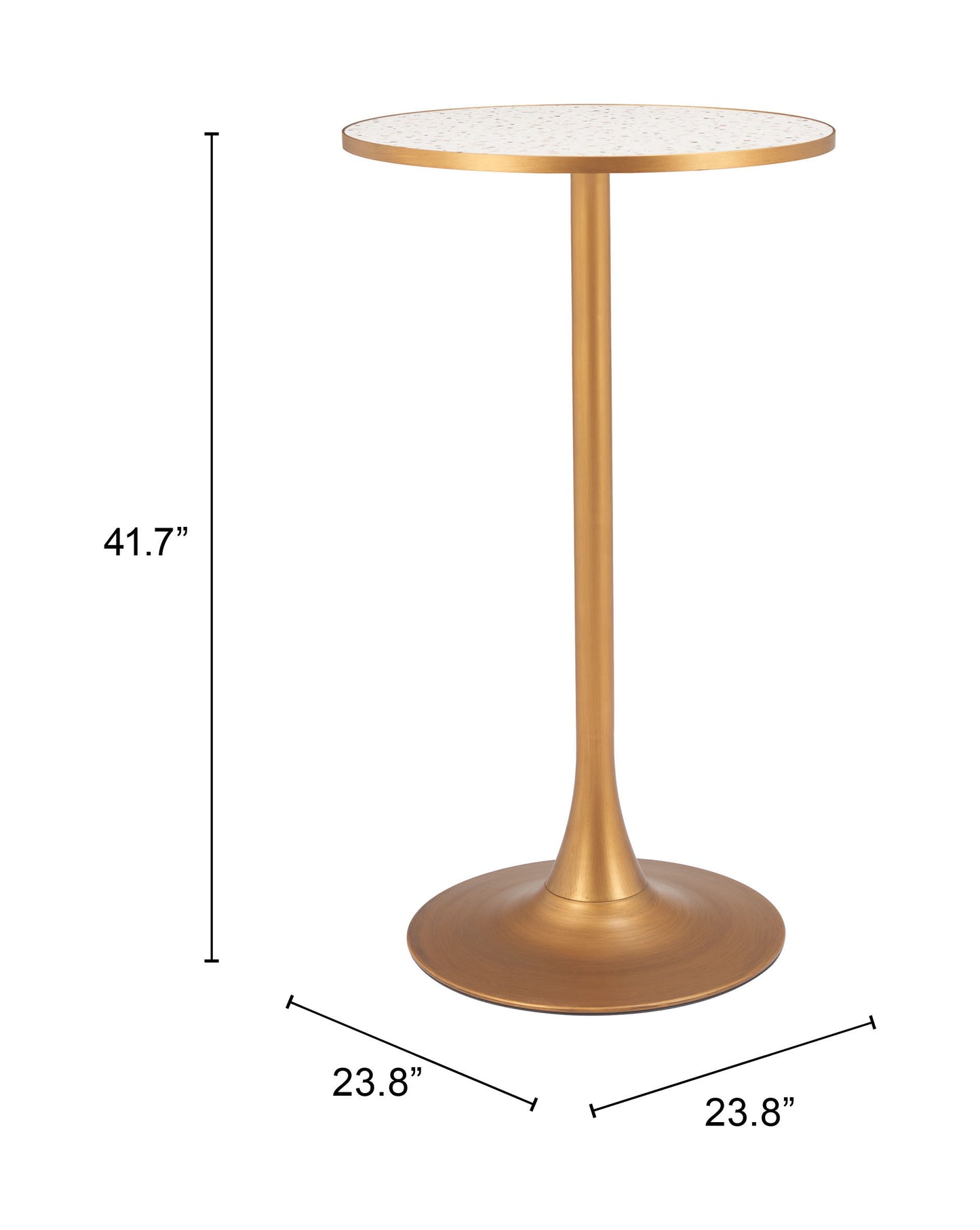 Bar Table Beige & Gold - Elegant & Durable Dining Table for Stylish Spaces