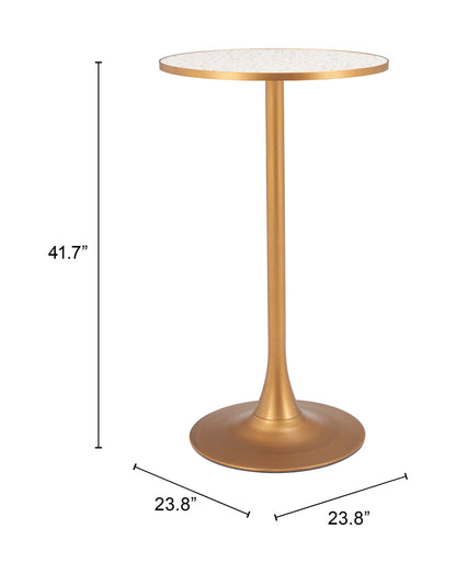 Bar Table Beige & Gold - Elegant & Durable Dining Table for Stylish Spaces