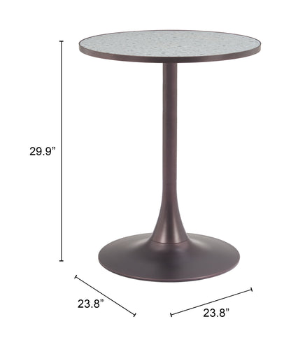 Table de bistrot Bite Gris et Bronze