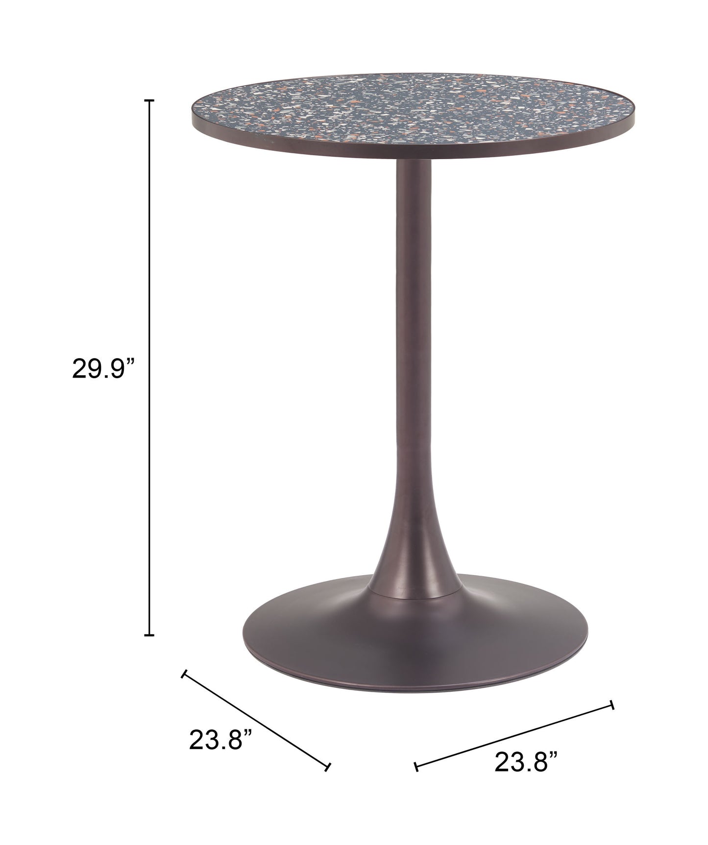 Bistro Table Black & Bronze - Elegant & Durable Dining Table for Stylish Spaces