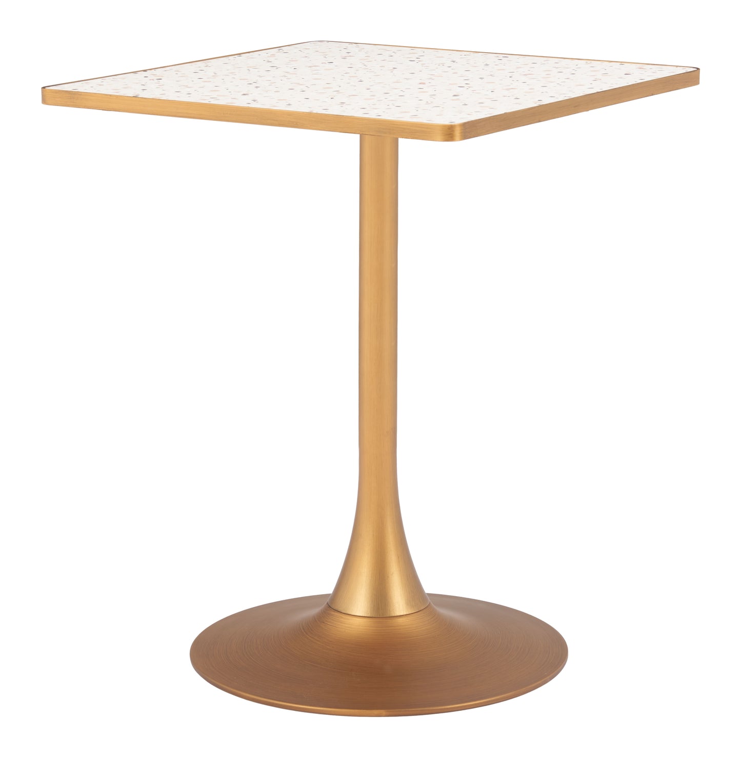 Bistro Table Beige & Gold - Elegant & Durable Dining Table for Stylish Spaces