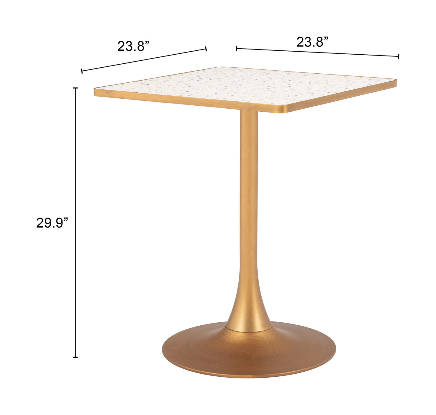 Bistro Table Beige & Gold - Elegant & Durable Dining Table for Stylish Spaces