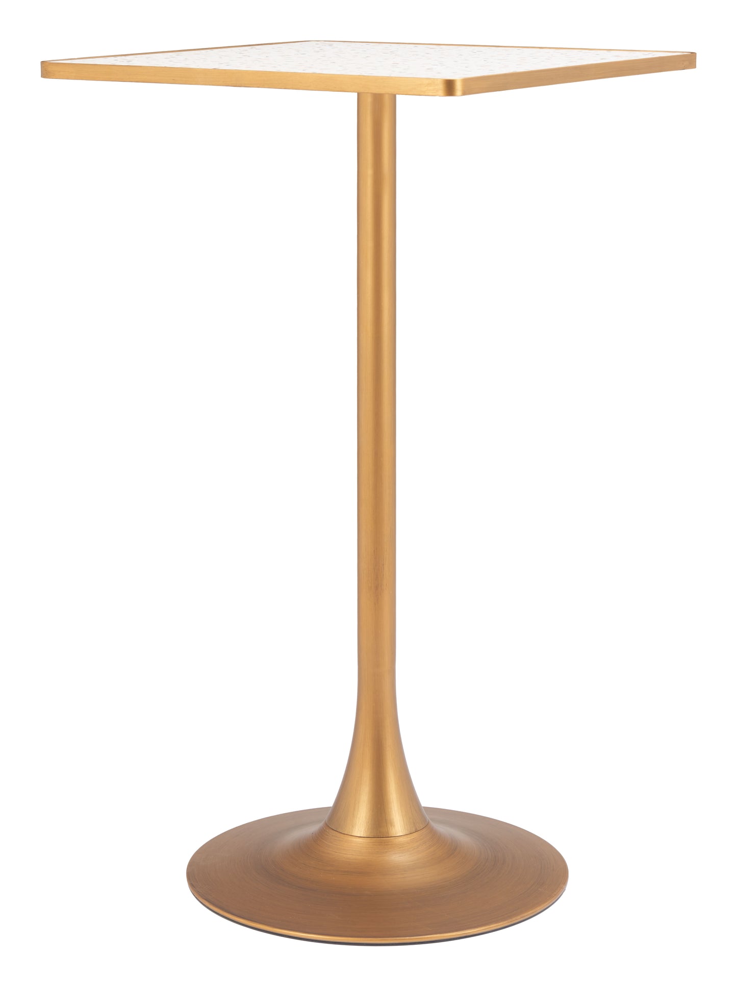 Bar Table Beige & Gold - Elegant & Durable Dining Table for Stylish Spaces