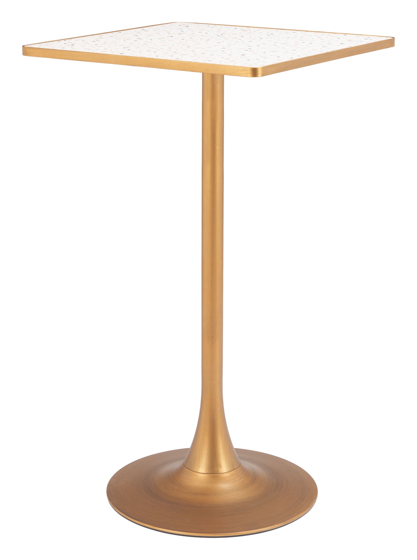 Bar Table Beige & Gold - Elegant & Durable Dining Table for Stylish Spaces