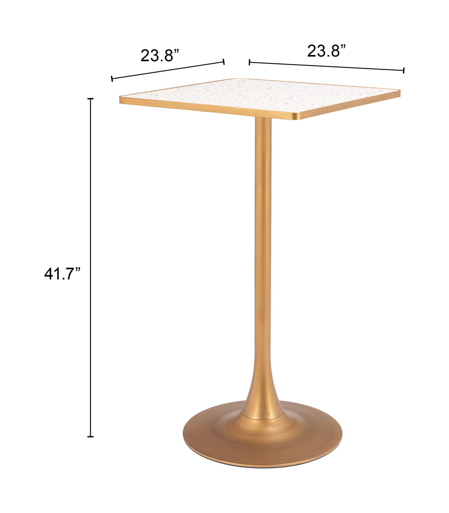 Bar Table Beige & Gold - Elegant & Durable Dining Table for Stylish Spaces